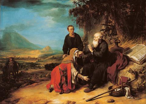 Gerbrandt van den Eeckhout: Elizeus proféta és a súnemi asszony 1664 
